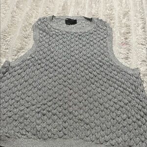 ASOS Silver Textured Tank Top